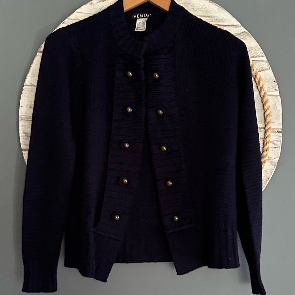 Cotton Wool Tab button detail cardigan - Picture 6 of 13